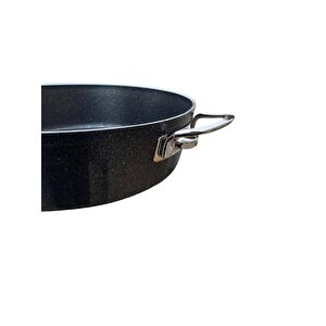 Fms Basık 30 Cm Granit Tencere Gri