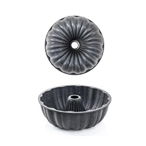 Papatya 26 Cm Döküm Granit Kek Kalıbı Gri