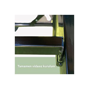 Space Demonte Çift Başlıklı Metal Karyola 140x190 Siyah