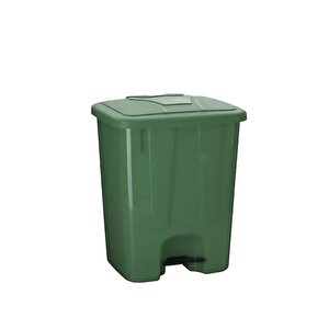 Sy-4255 40 Lt Köşeli Pedallı Plastik Çöp Kovası (i̇ç Kovasız) Yeşil