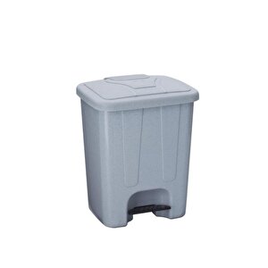 Sy-4255 40 Lt Köşeli Pedallı Plastik Çöp Kovası (i̇ç Kovasız) Gri