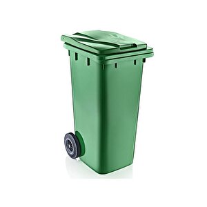 Sy-6505 Tekerlekli Kapaklı Plastik Çöp Konteyneri 120 Lt Yeşil