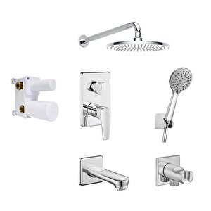 Eca Niobe Ankastre Duş Seti - 3 Yollu / 7 parça set Eca.ankset.bd310