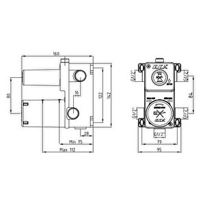 Eca Niobe Ankastre Duş Seti - 3 Yollu / 7 parça set Eca.ankset.bd310