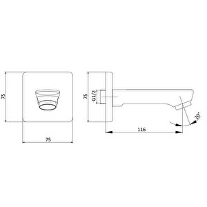 Eca Niobe Ankastre Duş Seti - 3 Yollu / 7 parça set Eca.ankset.bd310