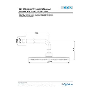 Eca Niobe Ankastre Duş Seti - 3 Yollu / 7 parça set Eca.ankset.bd310