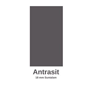 Pratik Kitaplıklı Çalışma Masası Beyaz Antrasit