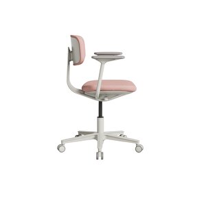 Tesla Comfort Çalışma Koltuğu - Pembe Kumaş 61x74-86x60 Cm