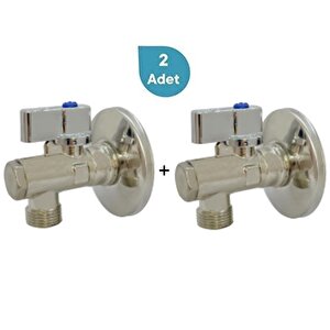 Eca 1/2" Filtreli Ara Musluk Krom Volanlı - 2 Adet (rozet Dahil) 602111048-2