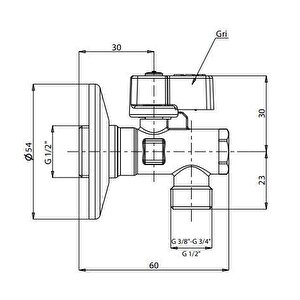 Eca 1/2" Filtreli Ara Musluk Krom Volanlı - 2 Adet (rozet Dahil) 602111048-2