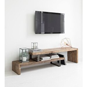 Ahşap Metal Ayaklı Tv Yaşam Ünitesi.