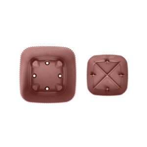 Krs-383 Dekoratif Plastik Mercan Kare Saksı 1.8 Lt 6 Renk Set