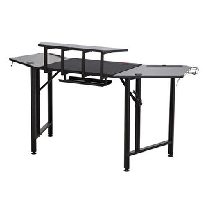 Adore Gaming Commander Oyuncu Masası Rgb Carbon Fiber - Siyah 160x75x49-56 Cm