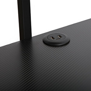 Adore Gaming Commander Oyuncu Masası Rgb Carbon Fiber - Siyah 160x75x49-56 Cm