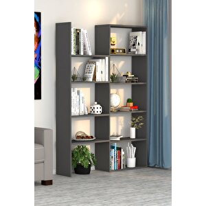 Office Dekoratif Kitaplık Antrasit