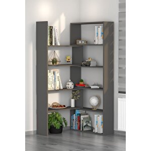 Office Dekoratif Kitaplık Antrasit