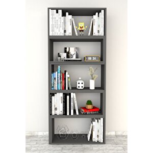 Office Dekoratif Kitaplık Antrasit