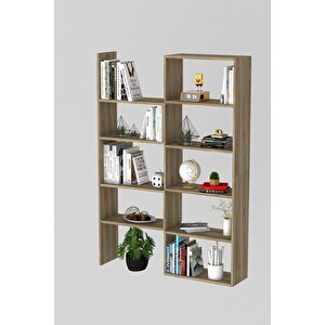Office Dekoratif Kitaplık Meşe