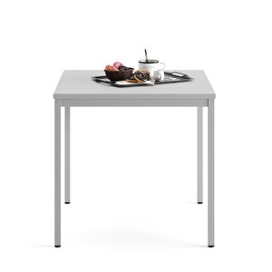 Çok Amaçlı 80x80x75h Cm Masa, Yemek Masası, Çalışma Masası, Bilgisayar Masası , Gri