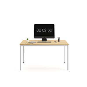 Çok Amaçlı 80x80x75h Cm Masa, Yemek Masası, Çalışma Masası, Bilgisayar Masası , Safir Meşe