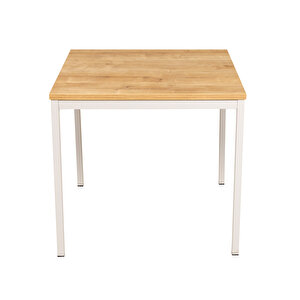 Çok Amaçlı 80x80x75h Cm Masa, Yemek Masası, Çalışma Masası, Bilgisayar Masası , Safir Meşe