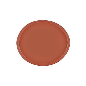 Limoges Ahşap Ayaklı Tabak Terracota 27x23x7 Cm