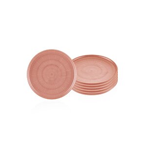 Noon Pasta Tabağı 6lı Set Somon 19 Cm