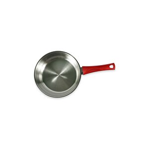 İdeal Çeli̇k Yağ Tava 28 Cm Kirmizi
