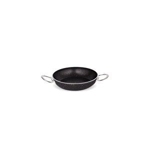 Granit Yumurta Tavası 18 Cm Siyah Metal Sap