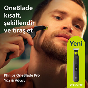 Oneblade Pro Qp6542/10 Yüz +vücut Şekillendirici, 12 Uzunluk Ayarı, Islak Ve Kuru Tıraş