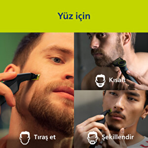 Oneblade Pro Qp6542/10 Yüz +vücut Şekillendirici, 12 Uzunluk Ayarı, Islak Ve Kuru Tıraş