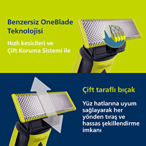 Philips Oneblade Pro Qp6542/10 Yüz +vücut Şekillendirici, 12 Uzunluk Ayarı, Islak Ve Kuru Tıraş