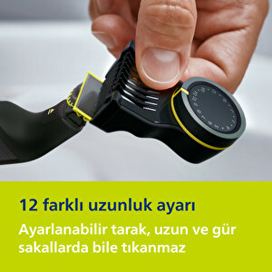 Philips Oneblade Pro Qp6542/10 Yüz +vücut Şekillendirici, 12 Uzunluk Ayarı, Islak Ve Kuru Tıraş