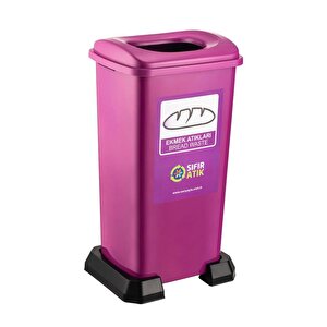 Sy-4398 Sıfır Atık Ekmek Geri Dönüşüm Çöp Kutusu 70 Lt Mor