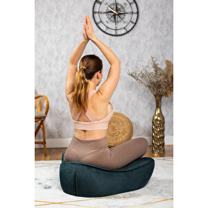 Ergonomik Yoga / Vücut Destek Minderi Kadife Kumaş