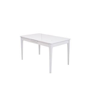 Paris Norte Lak Panel Mutfak Masa Sandalye Takımı 80x130cm Beyaz