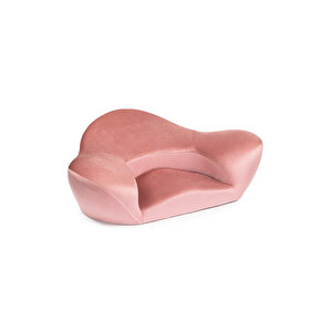 Ergonomik Yoga / Vücut Destek Minderi Kadife Kumaş Pembe