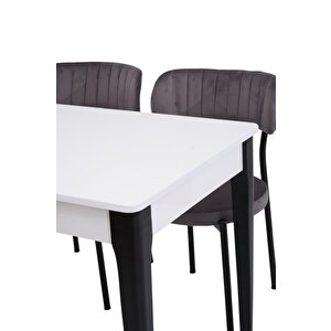 Paris Lak Panel Mdf Otomatik Açılır Mutfak Masası 70x110cm Siyah