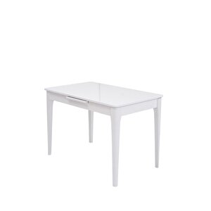 Paris Lak Panel Mdf Otomatik Açılır Mutfak Masası 70x110cm Beyaz