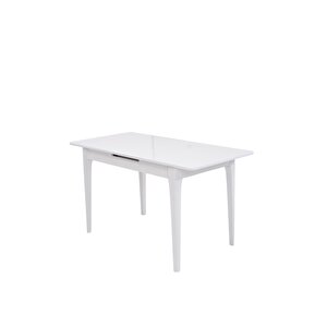 Paris Lak Panel Mdf Otomatik Açılır Mutfak Masası 70x110cm Beyaz