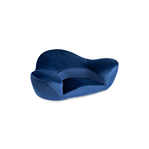 Ergonomik Yoga / Vücut Destek Minderi Kadife Kumaş Lacivert