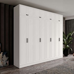 Ücretsiz Montaj Milas 8 Kapaklı Komple Mdf Yüklüklü Gardırop