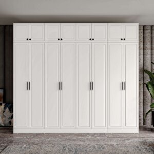 Ücretsiz Montaj Milas 8 Kapaklı Komple Mdf Yüklüklü Gardırop