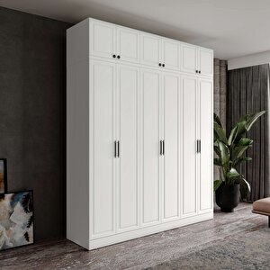 Ücretsiz Montaj Milas 6 Kapaklı Komple Mdf Yüklüklü Gardırop