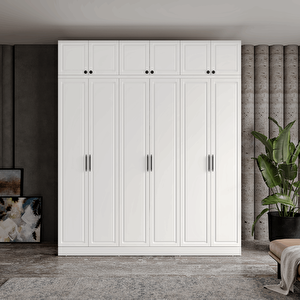 Ücretsiz Montaj Milas 6 Kapaklı Komple Mdf Yüklüklü Gardırop