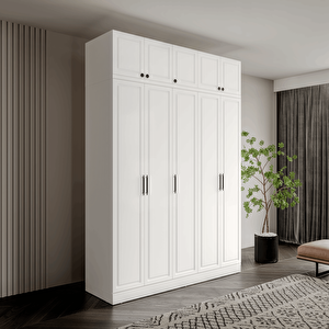 Ücretsiz Montaj Milas 5 Kapaklı Komple Mdf Yüklüklü Gardırop