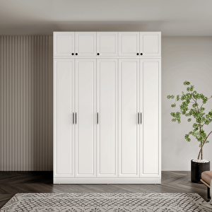 Ücretsiz Montaj Milas 5 Kapaklı Komple Mdf Yüklüklü Gardırop