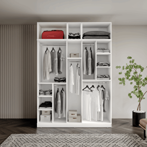 Ücretsiz Montaj Milas 5 Kapaklı Komple Mdf Yüklüklü Gardırop