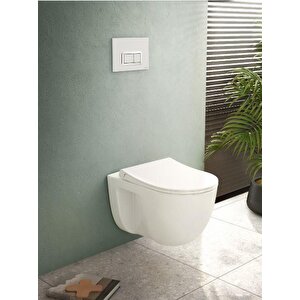 Vitra S40 Rim-ex  Kanalsız Asma Klozet+vitra Duroplast İnce Kapak