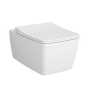 Vitra Metropole Rim-ex Kanlasız Asma Klozet + Duroplast Yavaş Kapak + Gömme Rezervuar Set